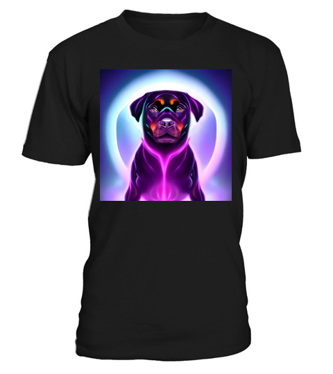 Rottweiler Puppy In Living Neon Colors T-Shirt Unisex