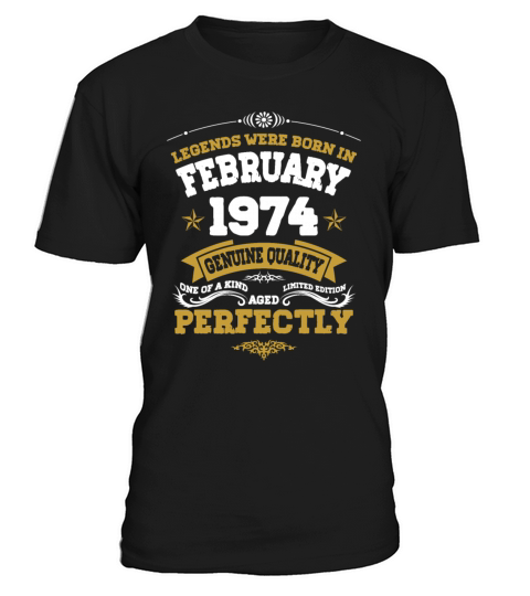 Vintage Aged To Perfection Ferbuary 1974 T-Shirt Unisex