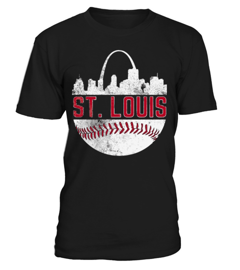Vintage City Skyline Retro Baseball Fan St Louis F T-Shirt Unisex