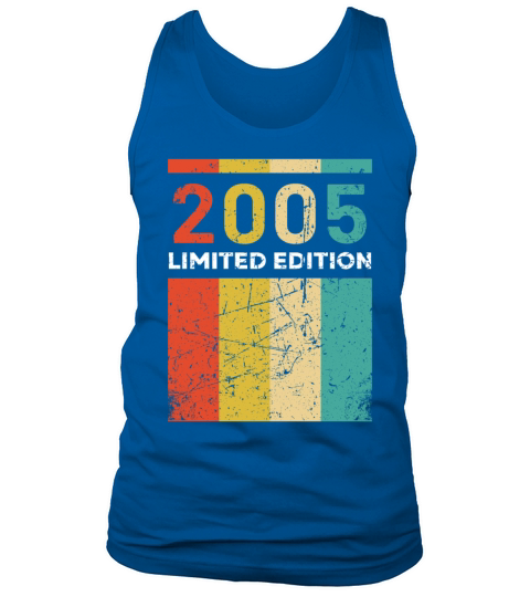 18 Years Vintage 2005 Retro 18th Birthday Tank Top Unisex