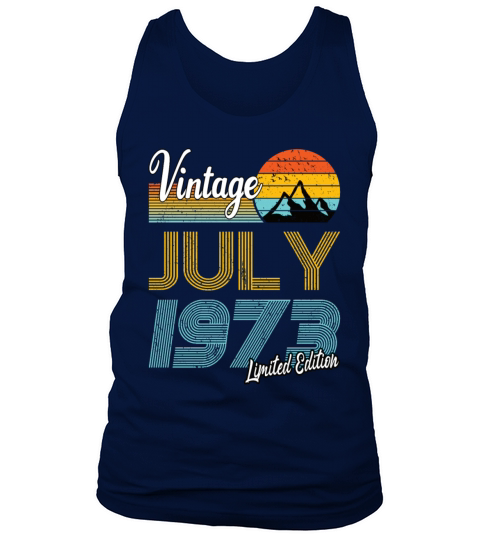 50th birthday vintage 1973 july limited edition Tank Top Unisex