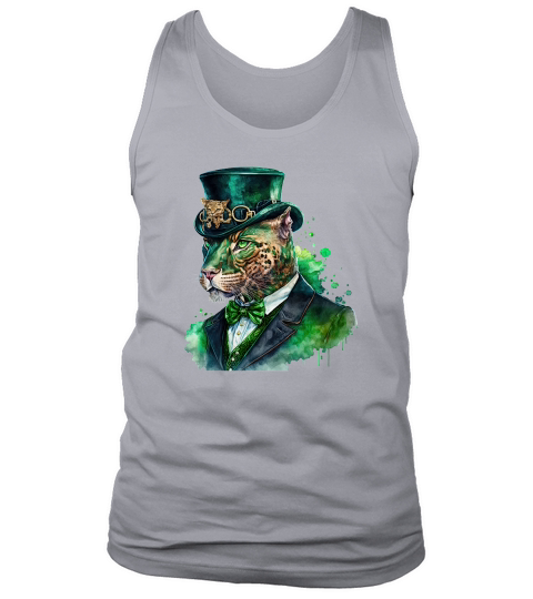 Badass Gangster Leopard St Patricks Day Tank Top Unisex