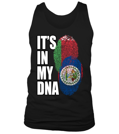 Belizean And Belarusian Mix Heritage DNA Flag Tank Top Unisex