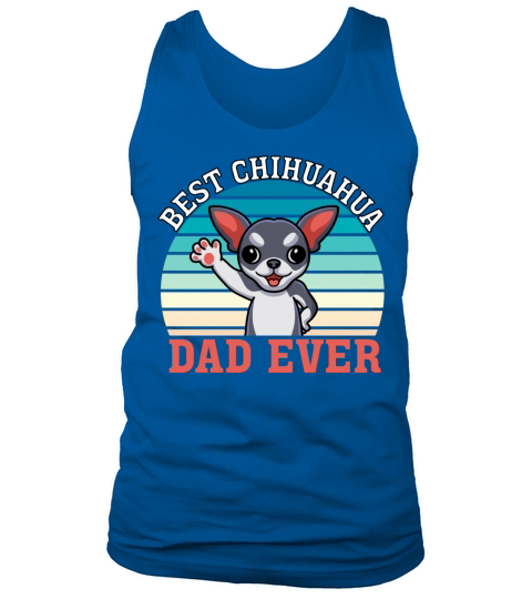 Best Chihuahua Dad Ever Retro Vintage Sunset Tank Top Unisex