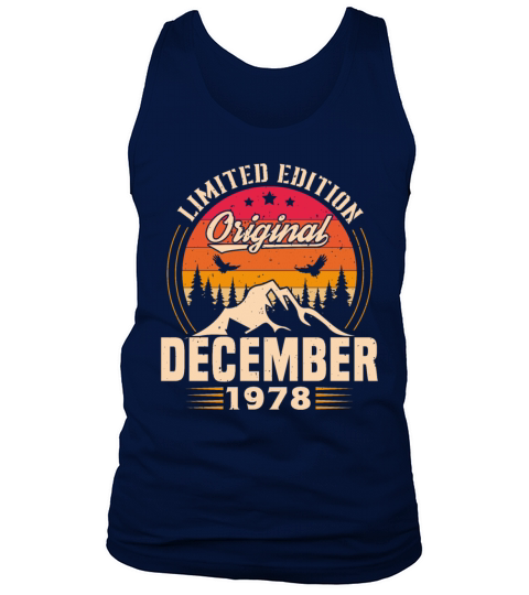 Birthday Gift December 1978 Vintage Retro Tank Top Unisex