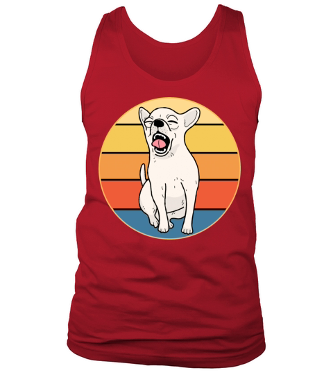 Cute Chihuahua Dog Breed Vintage Retro Sunset Tank Top Unisex