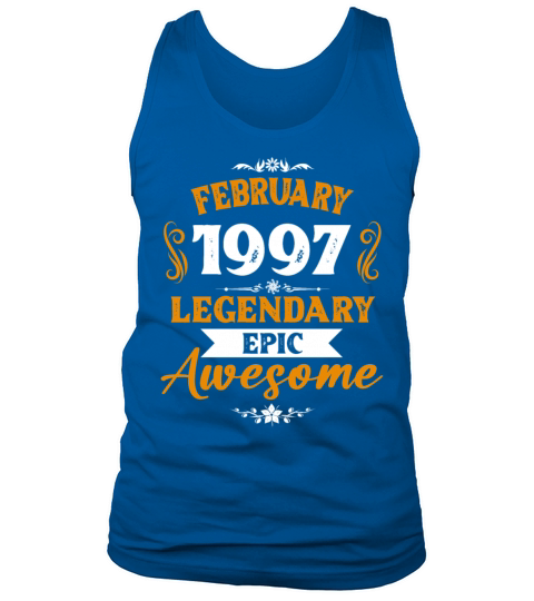 February 1997 Legendary Birthday Present Tank Top Unisex