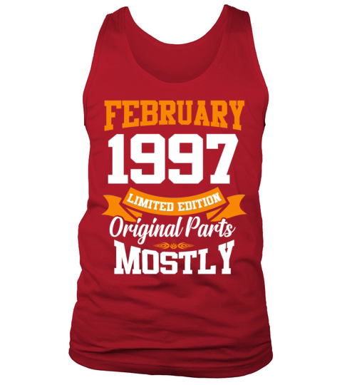 February 1997 Vintage Birthday Present Tank Top Unisex
