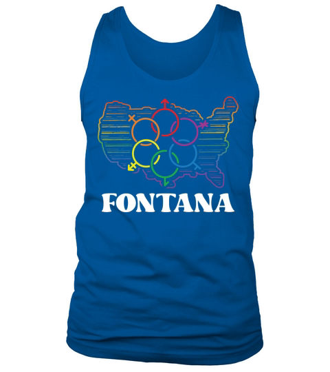 Fontana Pride Flag Pride Month LGBTQ Flag LGBT Com Tank Top Unisex