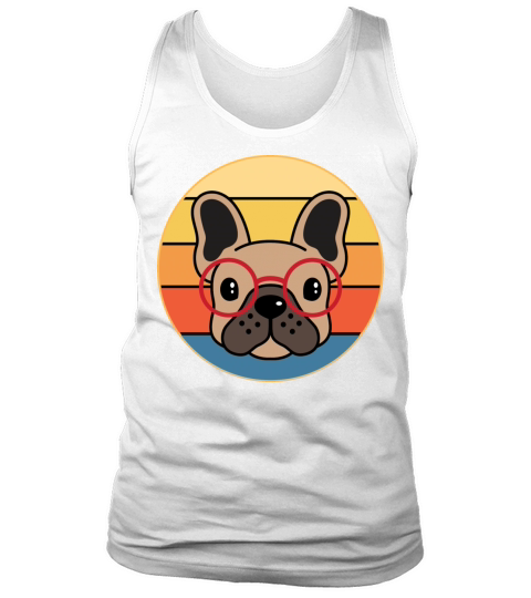French Bulldog Dog Breed Vintage Retro Sunset Tank Top Unisex