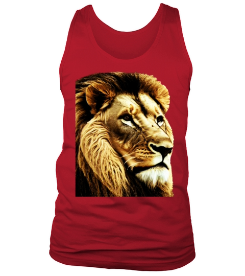 Lion Africa predator print head imprint with wild Tank Top Unisex
