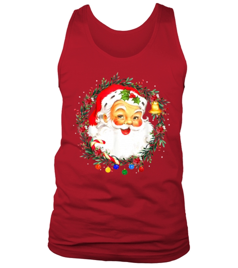 Merry Christmas Pink Santa Claus Pink Christmas Funny Vintage Tank Top Unisex