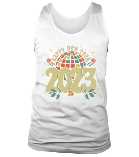 Retro 2023 Hello 2023 Groovy New Year Vintage Tank Top Unisex