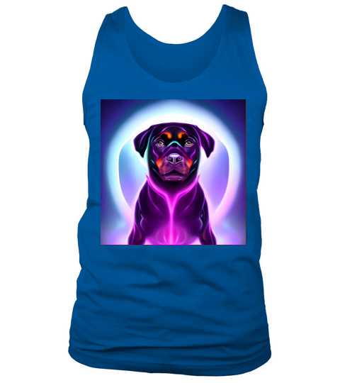 Rottweiler Puppy In Living Neon Colors Tank Top Unisex