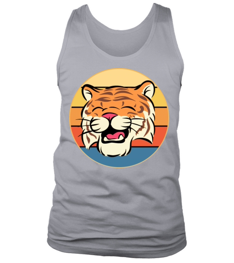 Tiger Big Cat Vintage Retro Sunset Tank Top Unisex