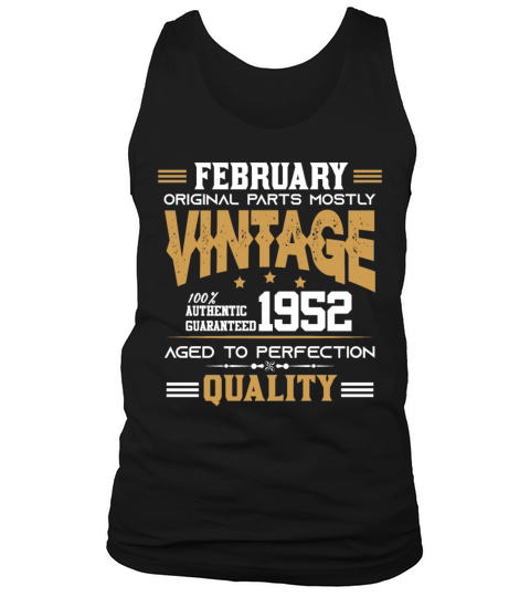 Vintage Aged To Perfection February 1952 Tank Top Unisex