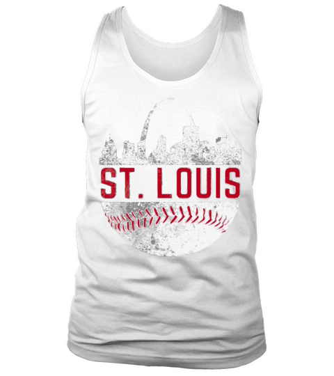 Vintage City Skyline Retro Baseball Fan St Louis F Tank Top Unisex