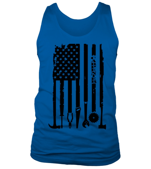 Vintage Woodworking Carpenter American Flag Tank Top Unisex