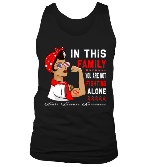 Wear Red Ribbon Heart Disease Awareness Tank Top Unisex