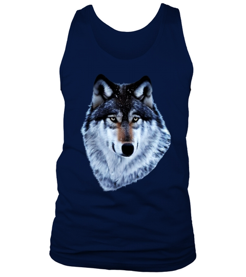 Wolf artwork design predator face imprint Tank Top Unisex