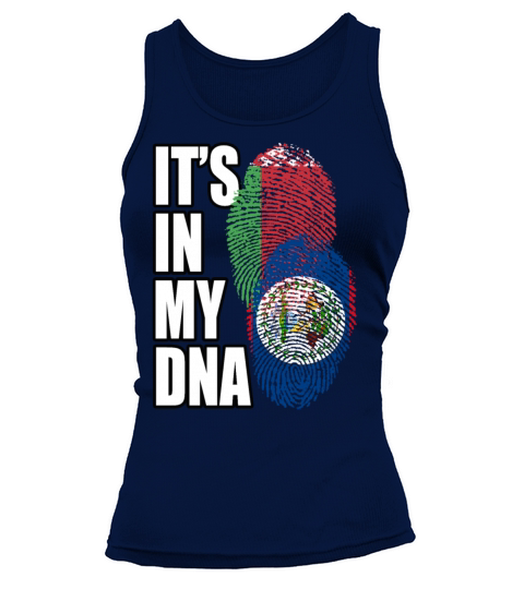 Belizean And Belarusian Mix Heritage DNA Flag Tank top Woman