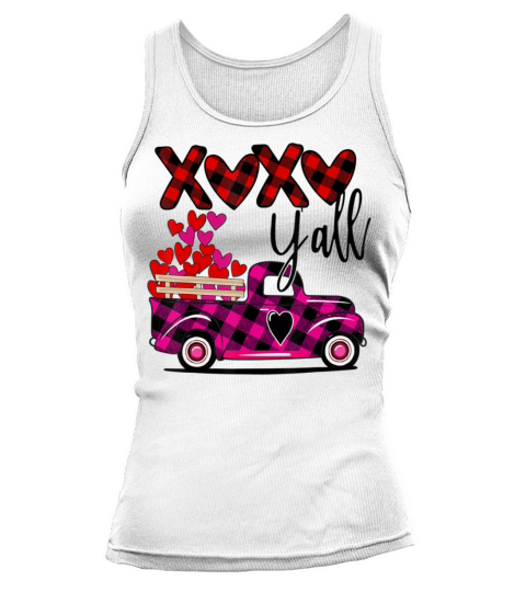 Buffalo Plaid Vintage Truck Heat XOXO Yall Valen Tank top Woman