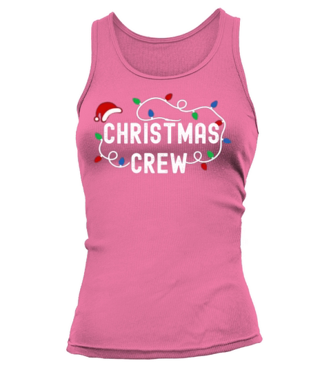 Christmas Crew Lights Hat Matching Pajama Group Tank top Woman