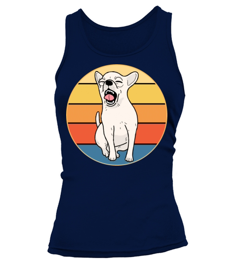 Cute Chihuahua Dog Breed Vintage Retro Sunset Tank top Woman