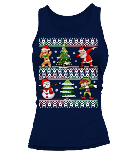 Dabbing Santa Elf Snowman Gingerbread Christmas Tank top Woman