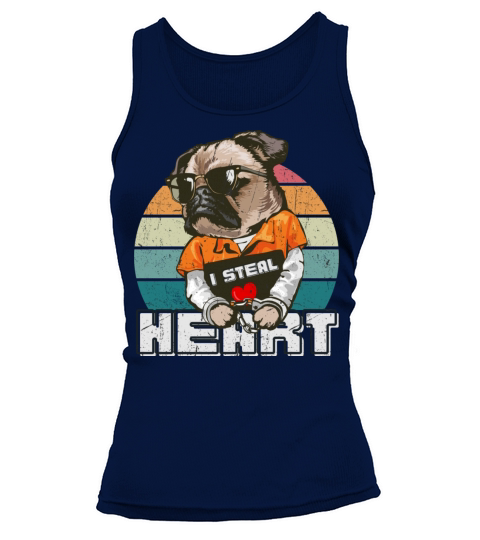 I Steal Hearts Valentines Day Cute Pug Boys Girls Tank top Woman