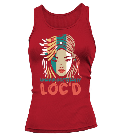 Locd Up Afro Hair Black American African Girl Tank top Woman