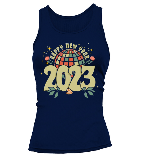 Retro 2023 Hello 2023 Groovy New Year Vintage Tank top Woman