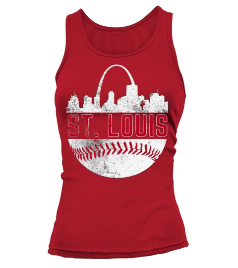 Vintage City Skyline Retro Baseball Fan St Louis F Tank top Woman