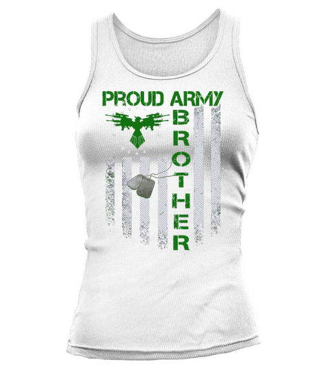 Vintage Retro Flag Proud Army Brother Dog Tag Mili Tank top Woman