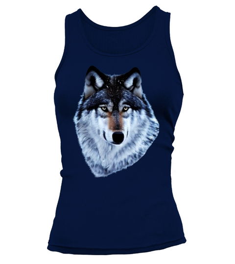 Wolf artwork design predator face imprint Tank top Woman