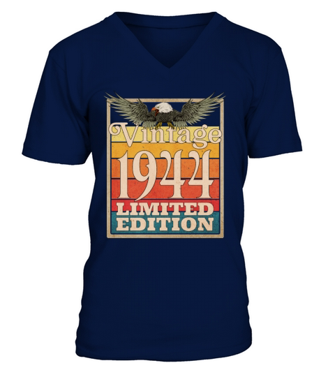 1944 Vintage Retro American Eagle Limited Edition V-Neck T-shirt