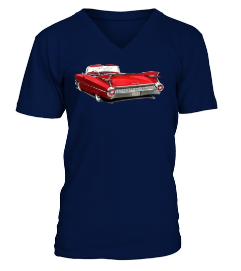 1959 Red Cadillac V-Neck T-shirt