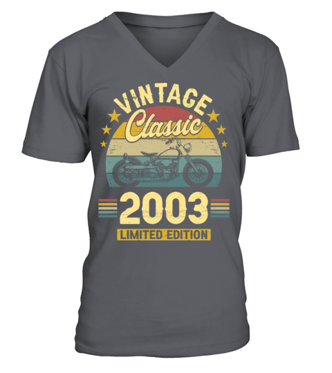 2003 20 Years Old Vintage 20th Birthday V-Neck T-shirt
