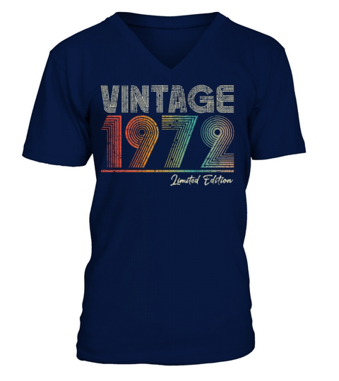 51 Years Old Vintage 1972 51st Birthday Gifts V-Neck T-shirt
