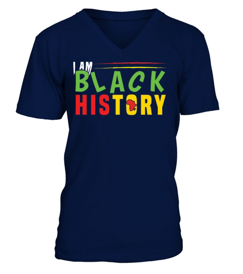 African Black History Pride Black History Month V-Neck T-shirt