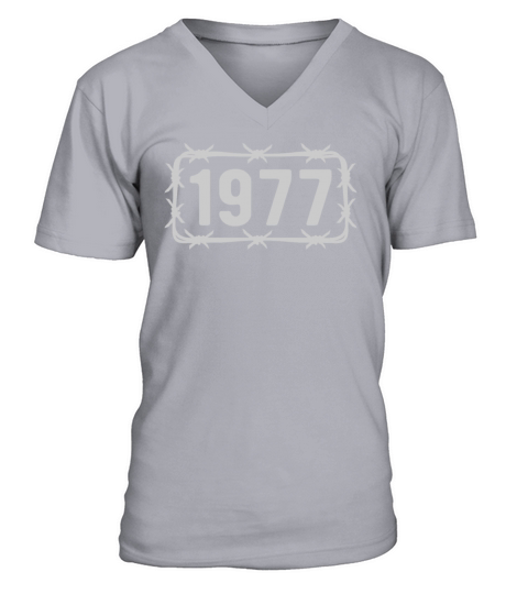 Birthday Vintage 1977 Barbed Wire V-Neck T-shirt