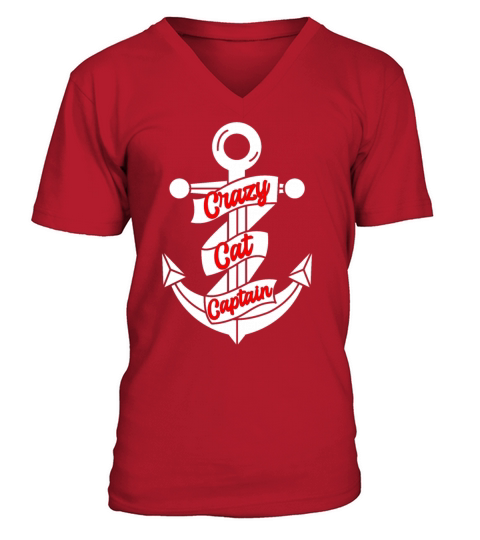 Crazy Catamaran Captain Sailing Sailor V-Neck T-shirt