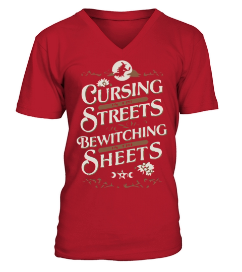 Cursing in the Streets Vintage Funny V-Neck T-shirt