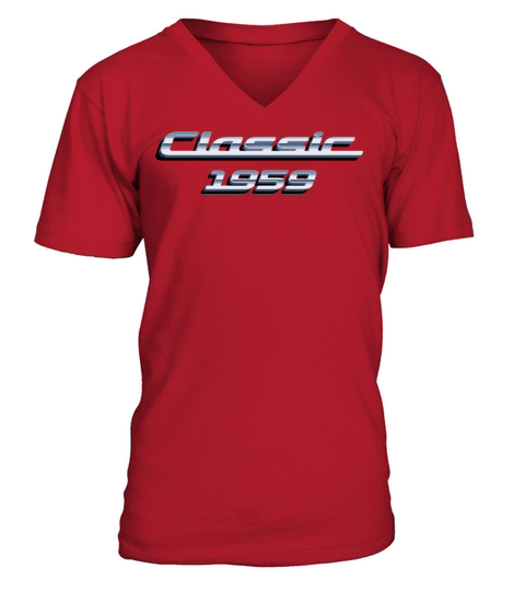 For 61 Year Old Vintage Classic Car 1959 61St Birt V-Neck T-shirt