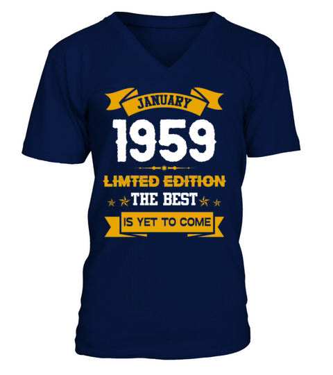 January 1959 Birthday Surprise V-Neck T-shirt