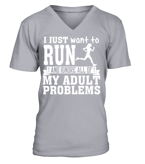 Just want to Run - Marathon V-Neck T-shirt