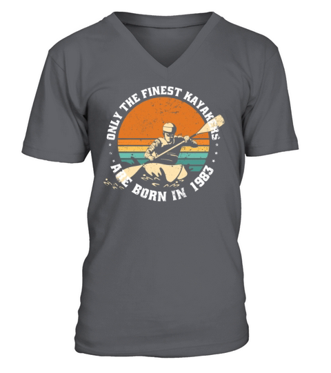 Kayak-Rafting KAYAKER Vintage 1983 Birthday V-Neck T-shirt