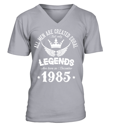 Legends Were Born In December 1985 Birthday V-Neck T-shirt