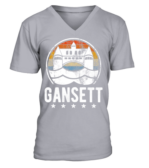Narragansett - Rhode Island Gansett Retro Vintage V-Neck T-shirt