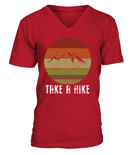 Retro Take A Hike Vintage Hiking Cam G T V-Neck T-shirt